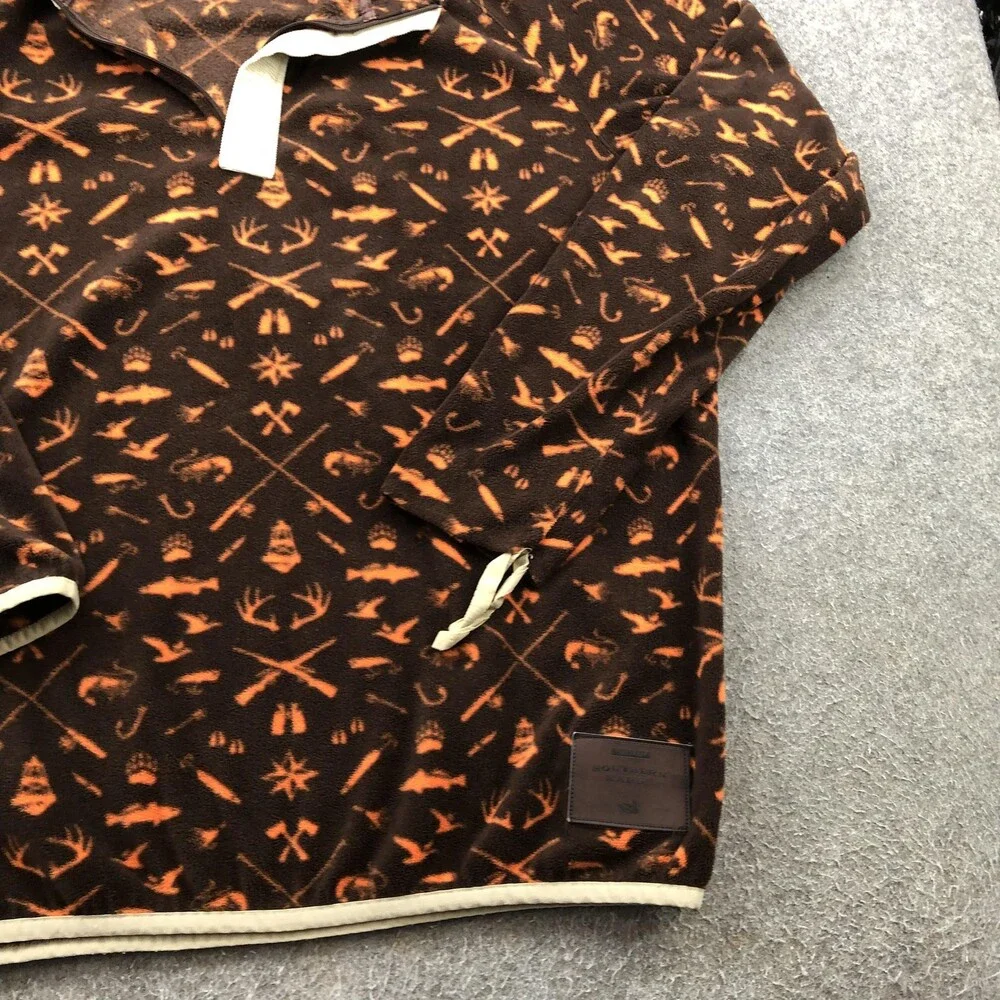 Southern Marsh Sweater Mens XL Brown Fleece Pullover Hunting Outdoor Print - Picture 3 of 10